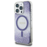 Guess HC Resin Bottom Glitter MagSafe case for iPhone 16 Pro - purple