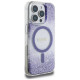 Guess HC Resin Bottom Glitter MagSafe case for iPhone 16 Pro - purple