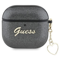 Guess Metallic Script Charm Case for AirPods 4 - Black