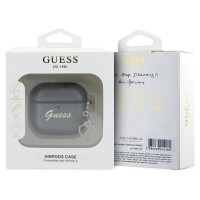 Guess Metallic Script Charm Case for AirPods 4 - Black