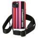 Karl Lagerfeld Color Stripes Strap Case for iPhone 14 Plus / 15 Plus 6.7" - Pink