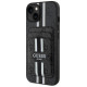 Guess 4G Stripes case with Magsafe wallet for iPhone 15 black
