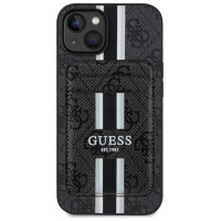 Guess 4G Stripes case with Magsafe wallet for iPhone 15 black