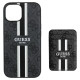Guess 4G Stripes case with Magsafe wallet for iPhone 15 black