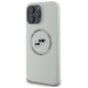 Karl Lagerfeld Silicone Double Heads And Circle MagSafe Case for iPhone 16 Pro Beige
