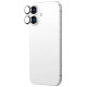 Amazingthing AR Aluminum 2 Lens Glass with Camera Lens Frame for iPhone 16 / 16 Plus - White