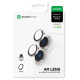 Amazingthing AR Aluminum 2 Lens Glass with Camera Lens Frame for iPhone 16 / 16 Plus - White