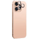 Amazingthing AR Aluminum 3 Lens Glass with Camera Lens Frame for iPhone 16 Pro / 16 Pro Max - Rose Gold