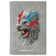 Nimmy Raptor Lion Passport/Wallet Case - Gray