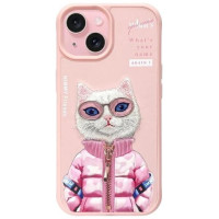 Nimmy Cool&Cute 2.0 Cat Case for iPhone 15 - Pink