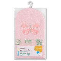 Babyono Bambusa cimdiņš bērna mazgāšanai BabyOno 347/07 pink butterfly
