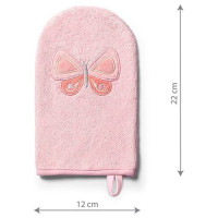 Babyono Bambusa cimdiņš bērna mazgāšanai BabyOno 347/07 pink butterfly