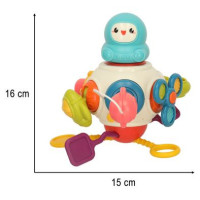 KIK Sensora rotaļlieta-zobgrauznis 8-in1 Montessori KX3611 [A]