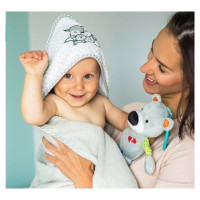 Babyono Bambusa dvielis ar kapuci 100x100 cm Babyono 346/03 grey [A]