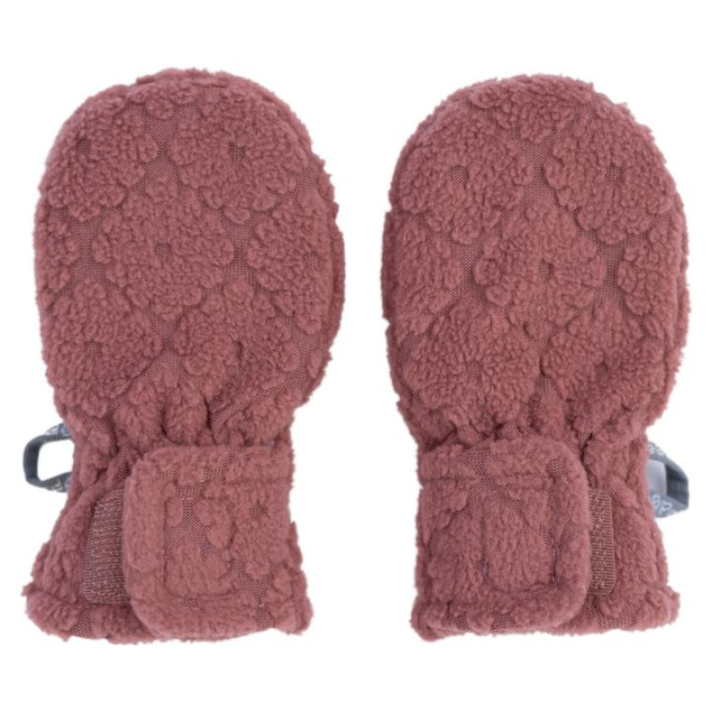 Lodger Mittens Folklore Fleece bērnu cimdiņi, Rosewood, 0-12m - MTF 625_0-12