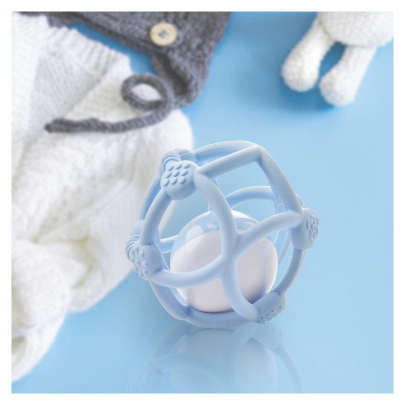 Kidsme silikona zobgrauznis bumba, gai&scaron;i zila - 9672S