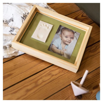 Baby Art Pure Frame wooden komplekts mazuļa pēdiņu vai rociņu nospieduma izveido&scaron;anai - 3601092030