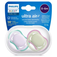 Philips Avent māneklītis Ultra Air Neutral, 0-6M (2 gab), meitenēm - SCF085/24