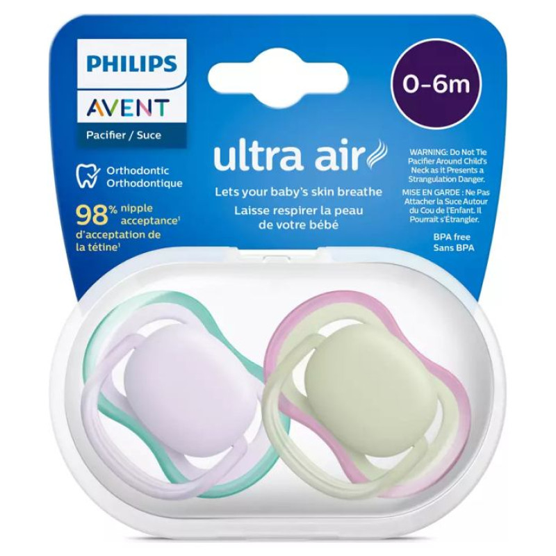 Philips Avent māneklītis Ultra Air Neutral, 0-6M (2 gab), meitenēm - SCF085/24