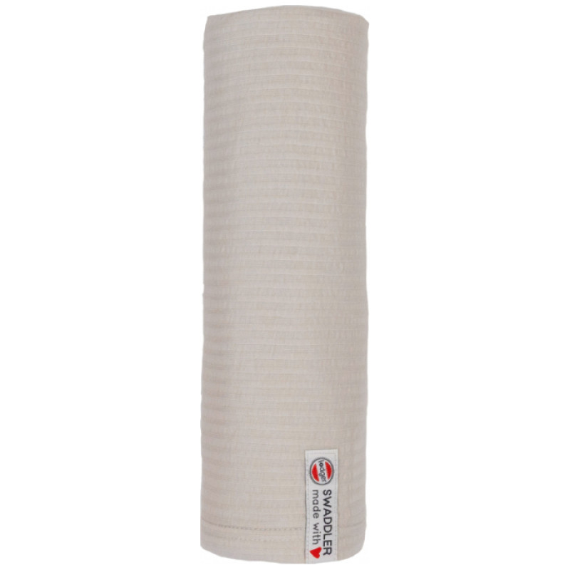 Lodger Swaddler Seersucker kokvilnas autiņ&scaron;, 120x120 cm, Steel - SW 108