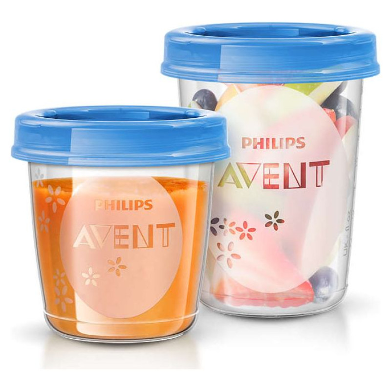 Philips Avent Pārtikas uzglabā&scaron;anas trauciņu komplekts ar karoti - SCF721/20