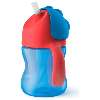 Philips Avent Krūzīte ar elastīgu salmiņu, 200 ml, 9M+, zila - SCF796/01