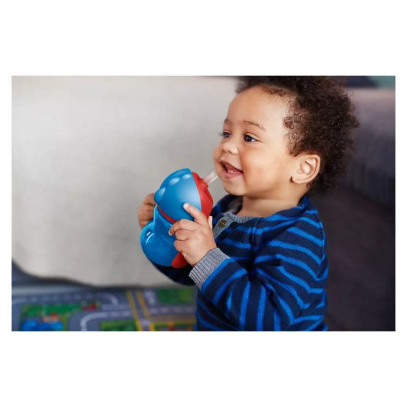 Philips Avent Krūzīte ar elastīgu salmiņu, 200 ml, 9M+, zila - SCF796/01