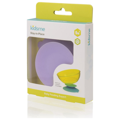 Kidsme Stay-in-Place paliktnis-turētājs ar piesūcekni bļodiņām, pudelītēm un krūzītēm, Lavender - 160486 LA