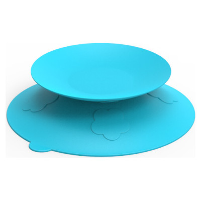 Kidsme Stay-in-Place paliktnis-turētājs ar piesūcekni bļodiņām, pudelītēm un krūzītēm, Sky - 160486 S