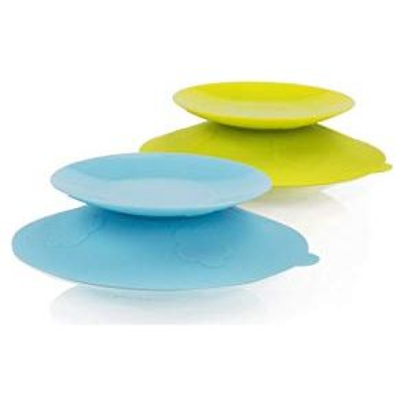 Kidsme Stay-in-Place paliktnis-turētājs ar piesūcekni bļodiņām, pudelītēm un krūzītēm 2 gab,Sky&Lime - 160494 LIS