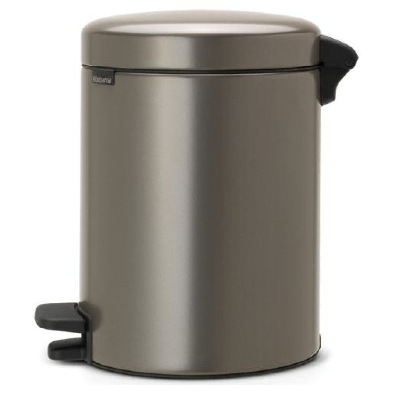 Brabantia atkritumu tvertne ar pedāli NewIcon, 5 l, Platinum - 112683