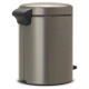 Brabantia atkritumu tvertne ar pedāli NewIcon, 5 l, Platinum - 112683