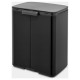 Brabantia atkritumu tvertne Bo, 12l, Matt Black - 230363