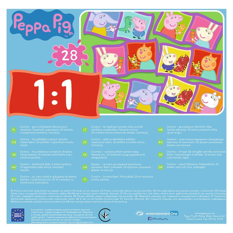 Trefl PEPPA PIG Galda spēle Domino