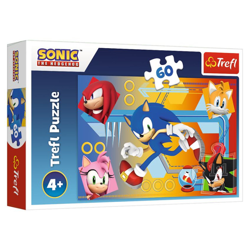 Trefl SONIC Puzle, 60 gab.