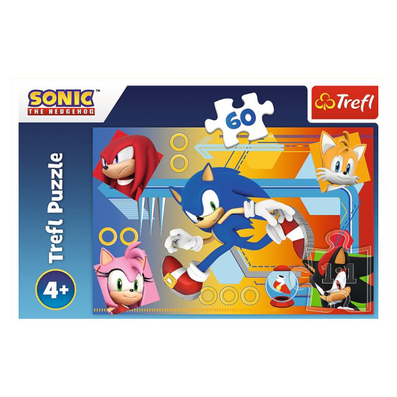 Trefl SONIC Puzle, 60 gab.