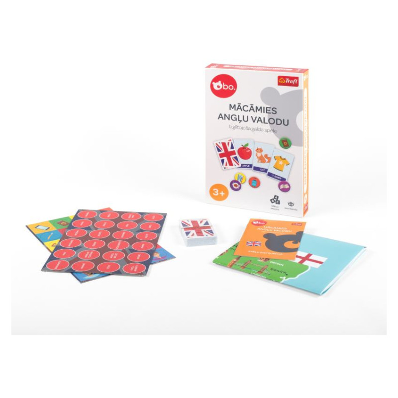 BO. Izglītojo&scaron;ā galda spēle "Mācāmies angļu valoda" (Latvie&scaron;u val.)