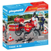Playmobil ACTION HEROES Ugunsdzēsēju motocikls un naftas noplūdes incidents 71466