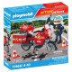 Playmobil ACTION HEROES Ugunsdzēsēju motocikls un naftas noplūdes incidents 71466