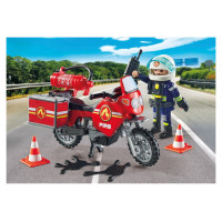Playmobil ACTION HEROES Ugunsdzēsēju motocikls un naftas noplūdes incidents 71466