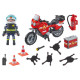 Playmobil ACTION HEROES Ugunsdzēsēju motocikls un naftas noplūdes incidents 71466