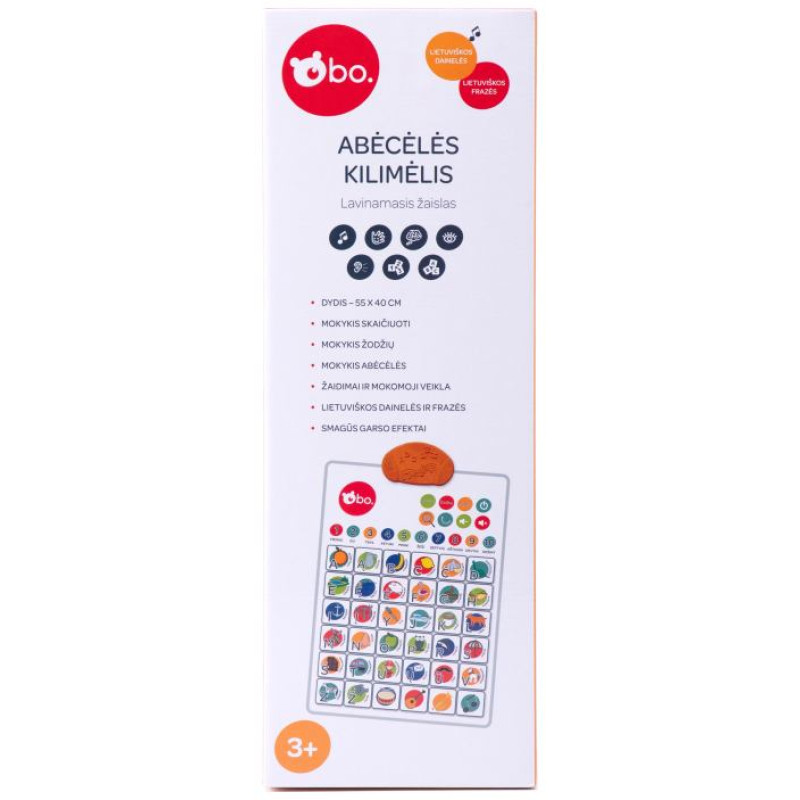 BO. Обучающая игрушка - Коврик-азбука, на литовском языке