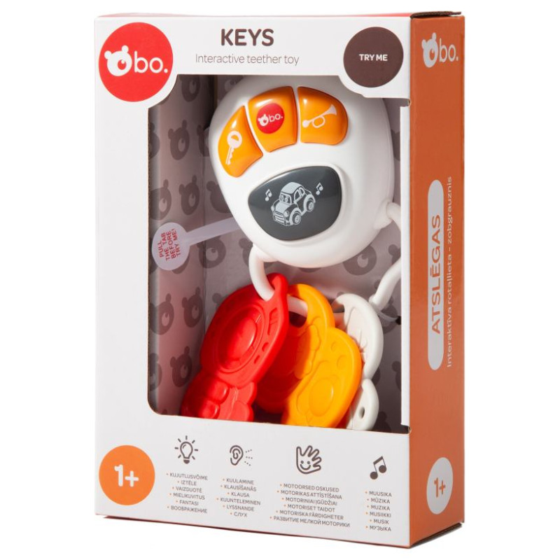 BO. Interaktīva rotaļlieta - zobgrauznis "Atslēgas"