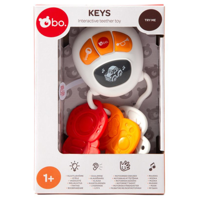 BO. Interaktīva rotaļlieta - zobgrauznis "Atslēgas"