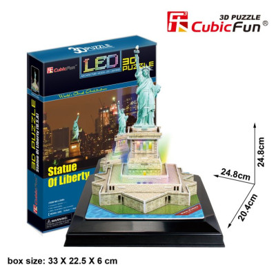 Cubic Fun CUBICFUN LED 3D puzle Brīvības statuja