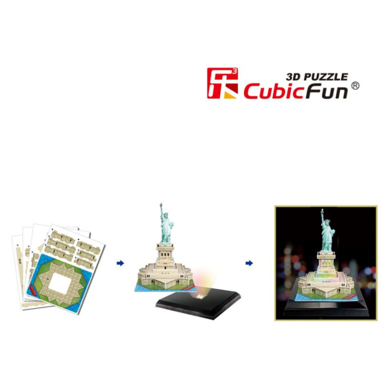 Cubic Fun CUBICFUN LED 3D puzle Brīvības statuja