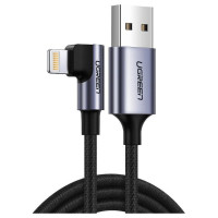 Ugreen US299 60521 angled Lightning / USB-A MFi cable 2.4A 1m - black
