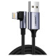 Ugreen US299 60521 angled Lightning / USB-A MFi cable 2.4A 1m - black