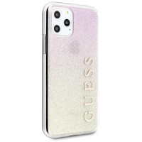 Guess GUHCN65PCUGLGPI iPhone 11 Pro Max rose gold/gold pink hard case Gradient Glitter