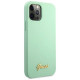 Guess GUHCP12MLSLMGGN iPhone 12/12 Pro 6.1" green/green hardcase Metal Logo Script